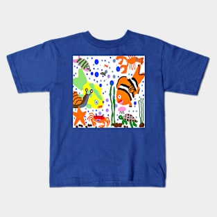 Marine Life Pattern Kids T-Shirt